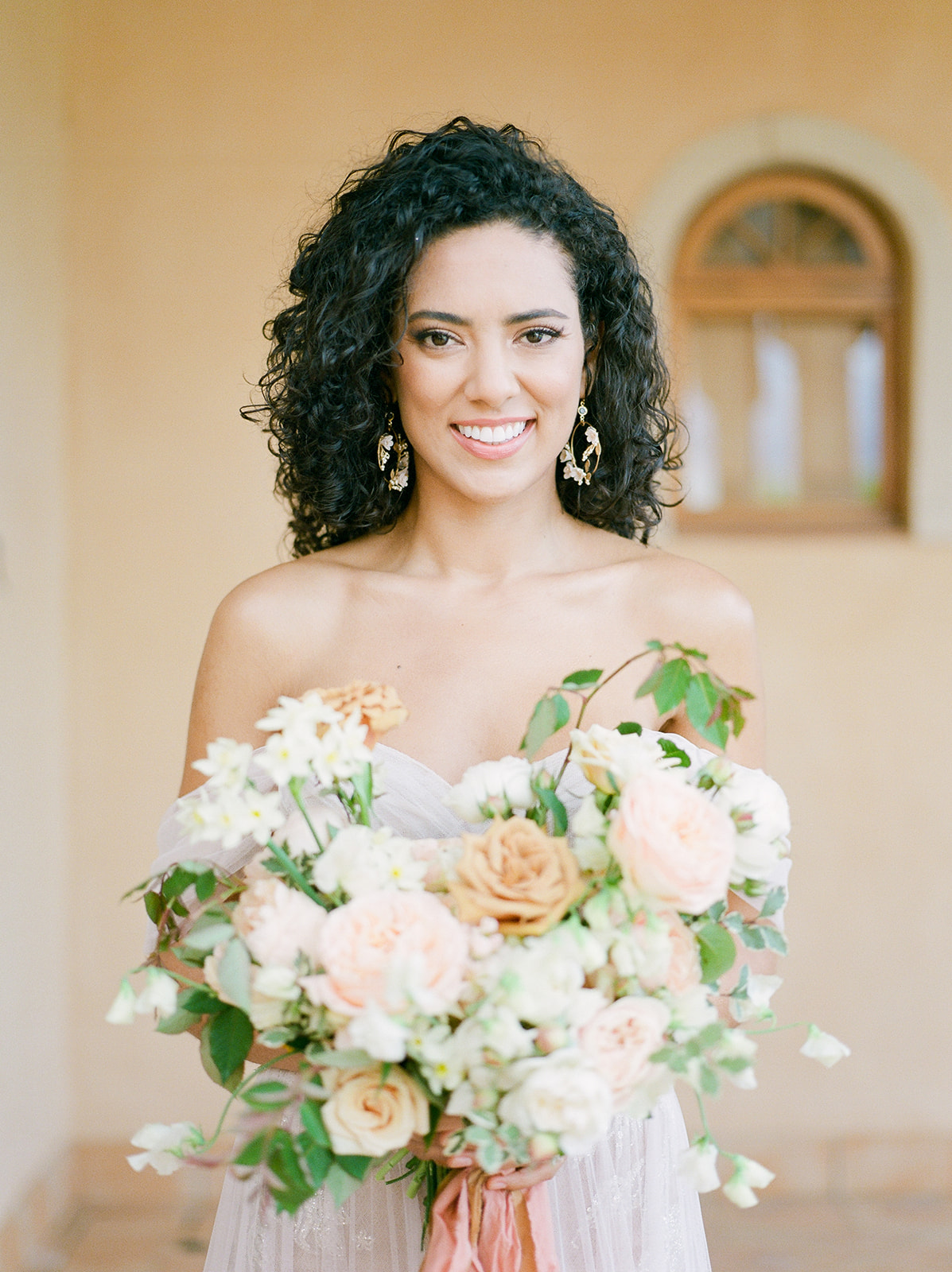 Image of bride shot using a film camera to demonstrate hybrid wedding photography.