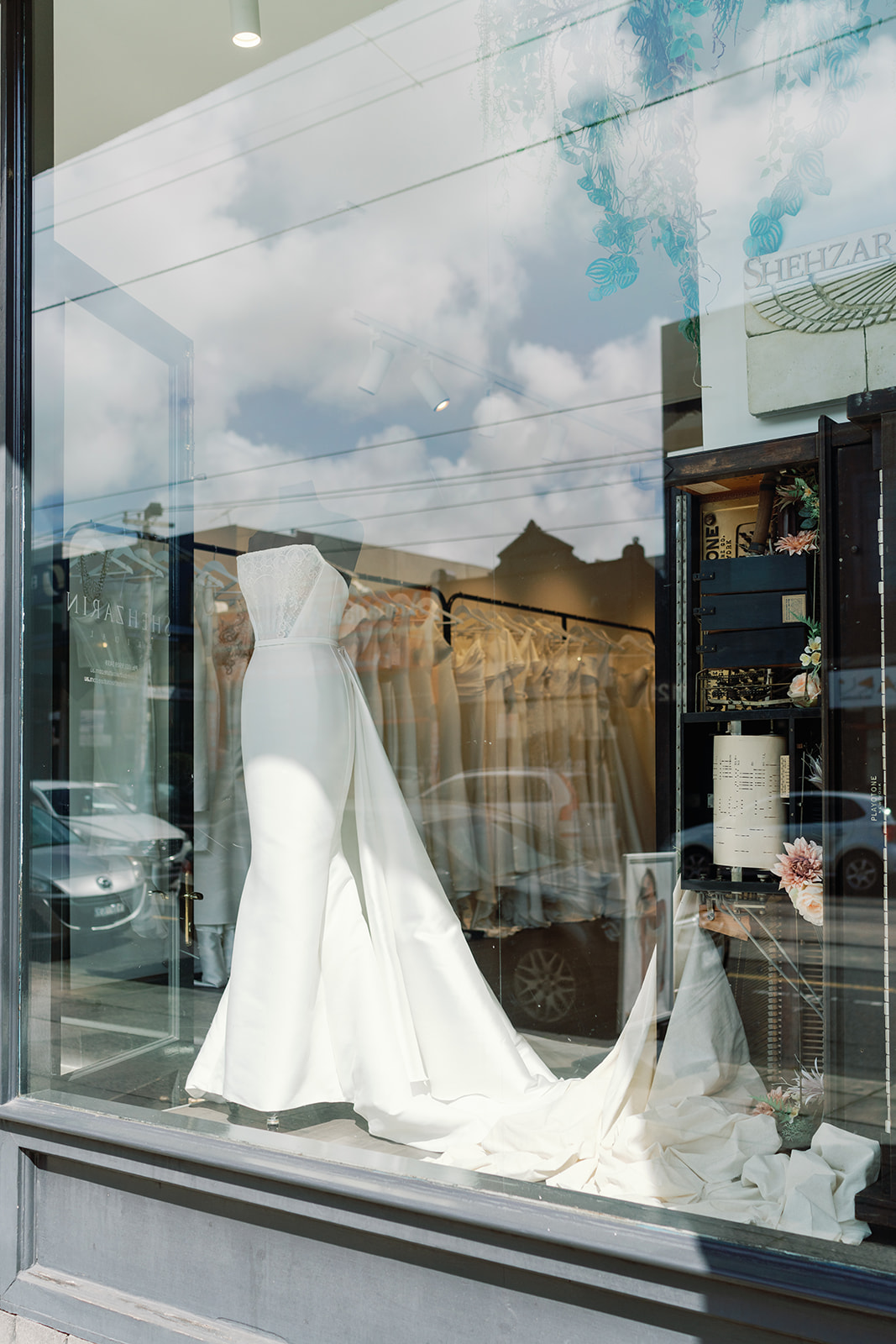 The shopfront of wedding dress designer, Shehzarin Batha Couture