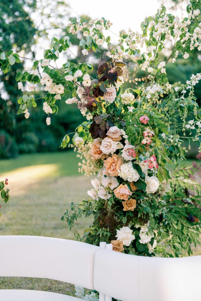 colourful wedding florals