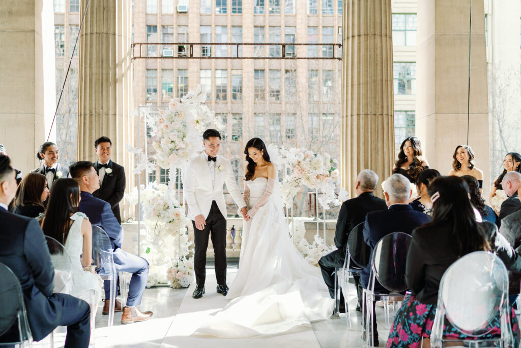 a wedding ceremony at Melbourne Town Hall. the perfect Melbourne CBD wedding ceremony venue